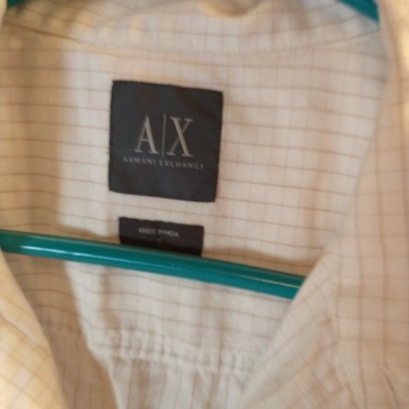 Armani Exchange A/X short sleeve white top red brown embroidery sz small - Picture 4 of 5